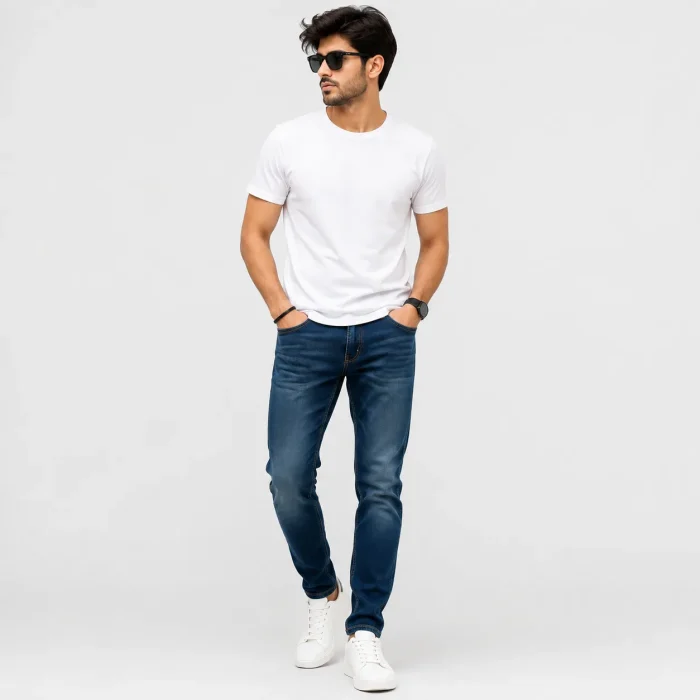 Classic Men's Blue Denim Jeans